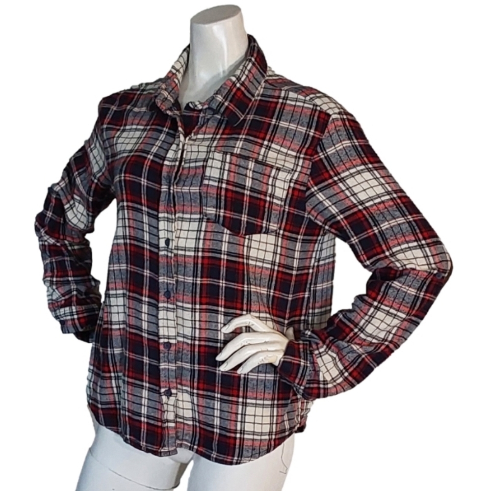 CAVALLINI PLAID COLLECTION  WOMEN'S CASUAL‎ BUTTONS DOWN SHIRT
